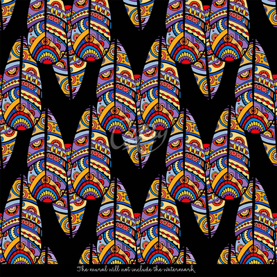 Fotobehang Glas-in-lood luchtspiegelingen