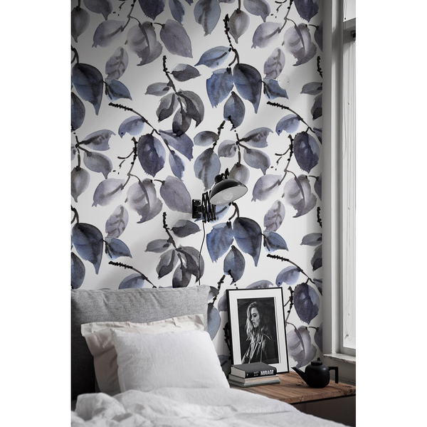 Fotobehang Elegante grafietbladeren