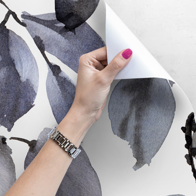 Fotobehang Elegante grafietbladeren