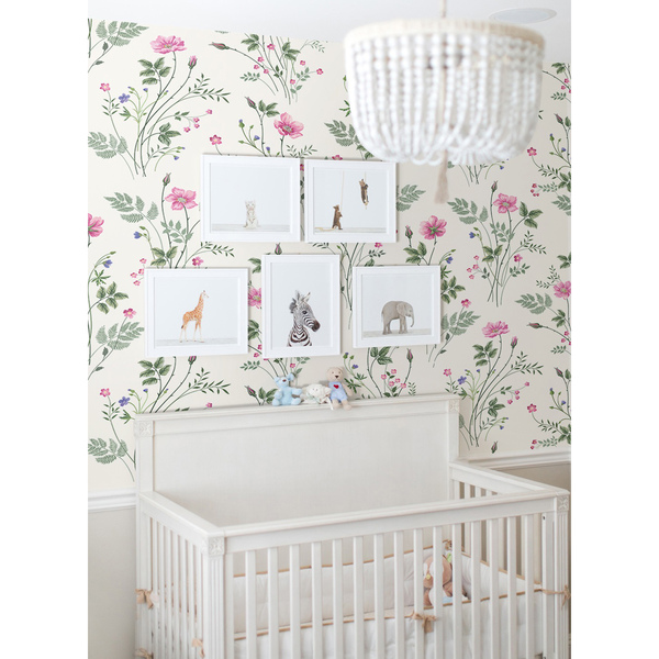 Fotobehang Lente in de bloemenweide