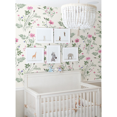 Fotobehang Lente in de bloemenweide