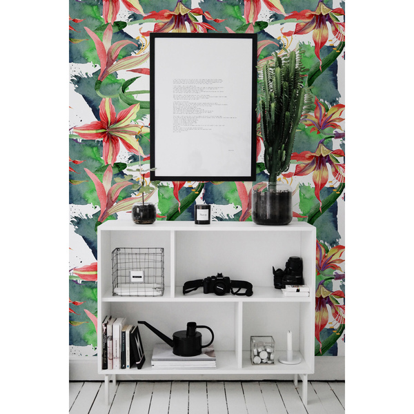 Fotobehang Romantische exotische bloemen