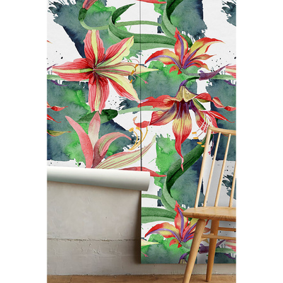 Fotobehang Romantische exotische bloemen