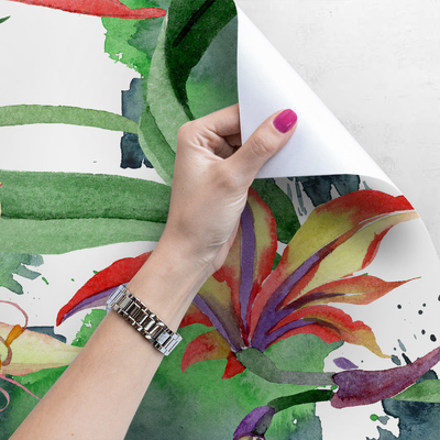 Fotobehang Romantische exotische bloemen