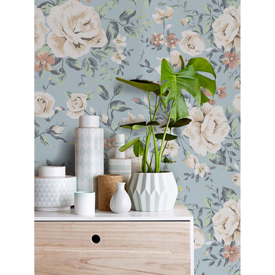 Fotobehang Een frisse ochtend tussen de bloemen