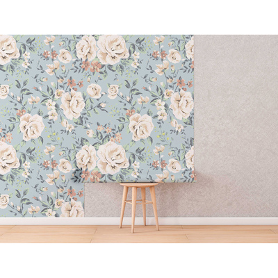 Fotobehang Een frisse ochtend tussen de bloemen