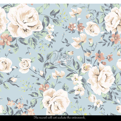 Fotobehang Een frisse ochtend tussen de bloemen