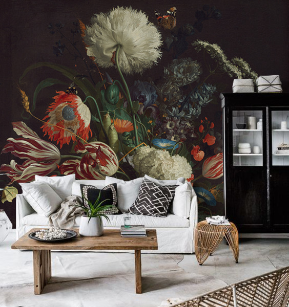 Fotobehang Vaas met bloemen