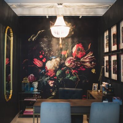 Fotobehang Vaas met bloemen