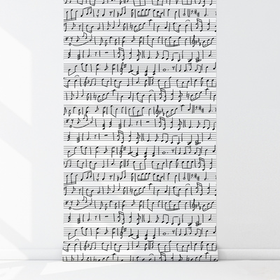 Fotobehang Een notitieboekje vol aantekeningen