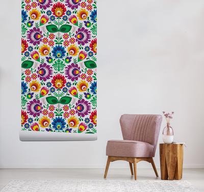 Fotobehang Folkloristische stijl