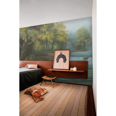 Fotobehang Ontspan bij de brullende waterval