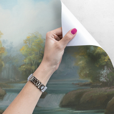 Fotobehang Ontspan bij de brullende waterval