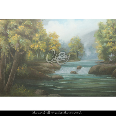 Fotobehang Ontspan bij de brullende waterval