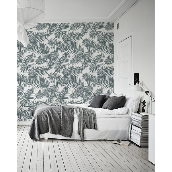 Fotobehang Een vleugje wind in de palmbladeren