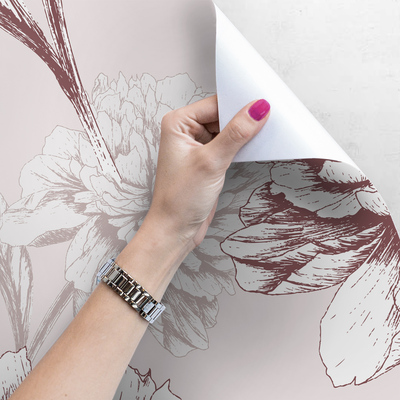 Fotobehang Pioenrozen in blos