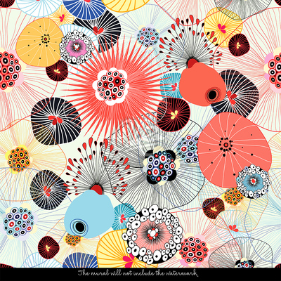 Fotobehang Kleurrijke tuin