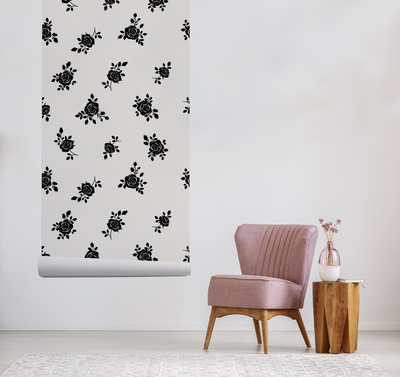 Fotobehang Ochtend tussen de rozen