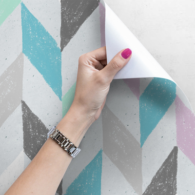 Fotobehang Visgraat in pasteltinten