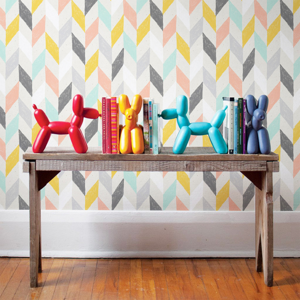 Fotobehang Pastelkleurige kindervisies