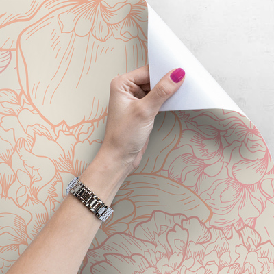 Fotobehang Rust tussen de pioenrozen