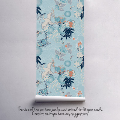 Fotobehang De legende van de kraanvogel