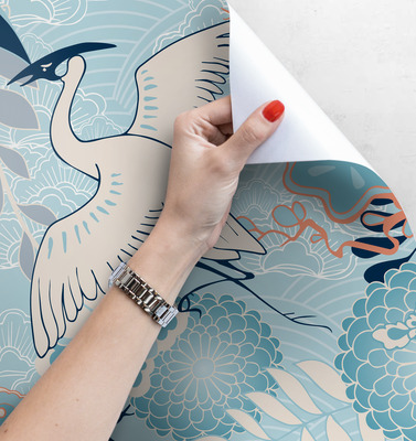 Fotobehang De legende van de kraanvogel