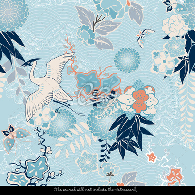 Fotobehang De legende van de kraanvogel