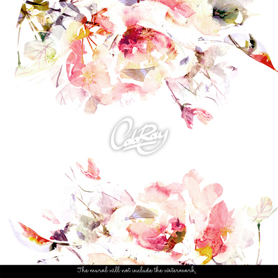 Fotobehang Kersenboom bij zonsopgang