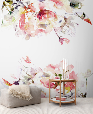 Fotobehang Aanraking van de roos