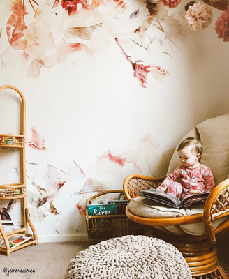 Fotobehang Aanraking van de roos