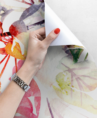 Fotobehang Aanraking van de roos