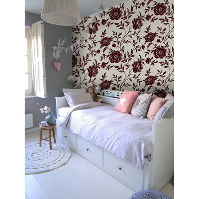 Fotobehang In de rozentuin