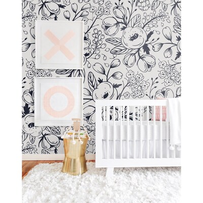 Fotobehang Romantische schetsen van de roos