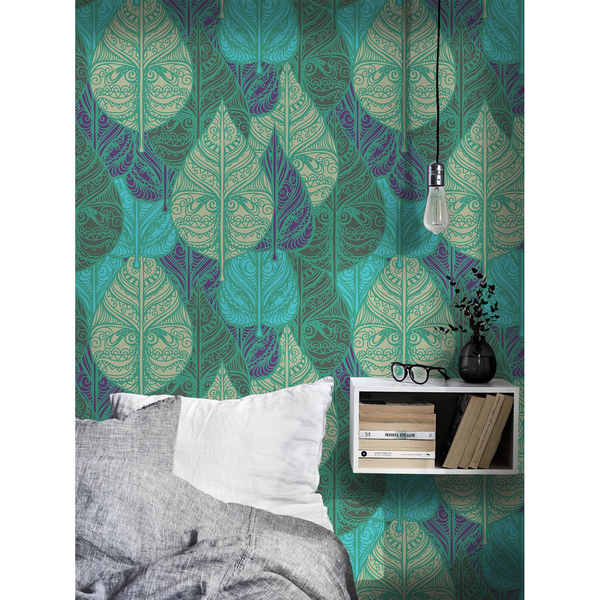 Fotobehang Oosterse schoonheid van bladeren