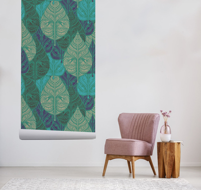 Fotobehang Oosterse schoonheid van bladeren