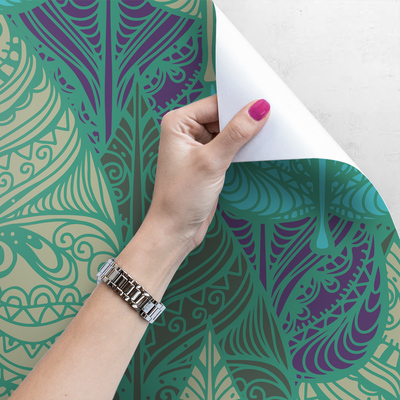 Fotobehang Oosterse schoonheid van bladeren