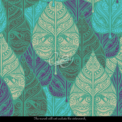 Fotobehang Oosterse schoonheid van bladeren