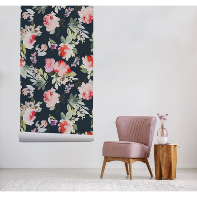 Fotobehang Nacht tussen de bloemen