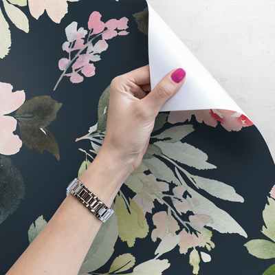 Fotobehang Nacht tussen de bloemen