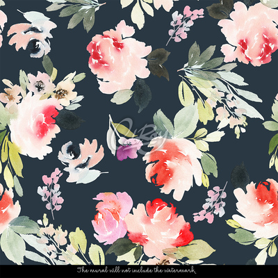 Fotobehang Nacht tussen de bloemen