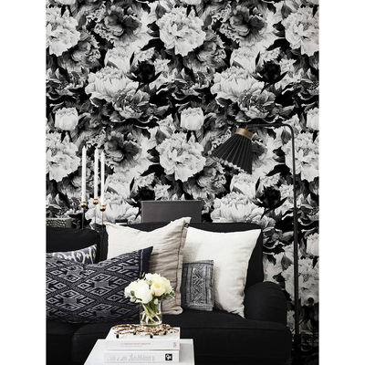 Fotobehang Vintage Pioenrozen