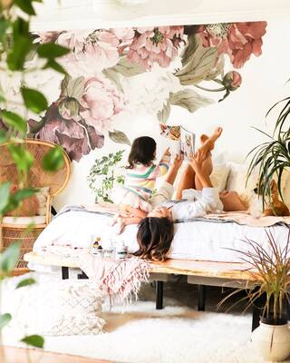 Fotobehang Barokke pioenrozen