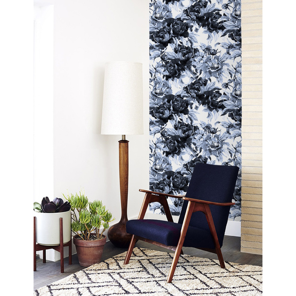 Fotobehang Blauwe pioenrozen