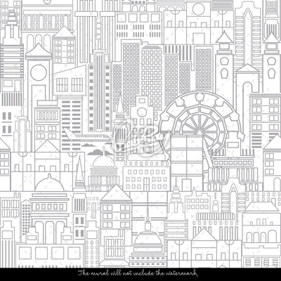 Fotobehang Het lawaai van de grote stad