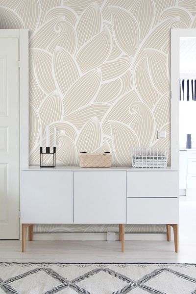 Fotobehang Lelietje-van-dalenbladeren