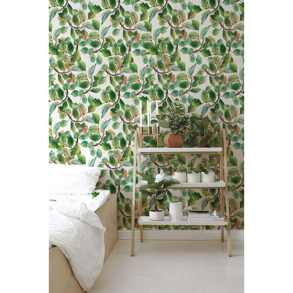 Fotobehang Een boomgaard vol pruimen