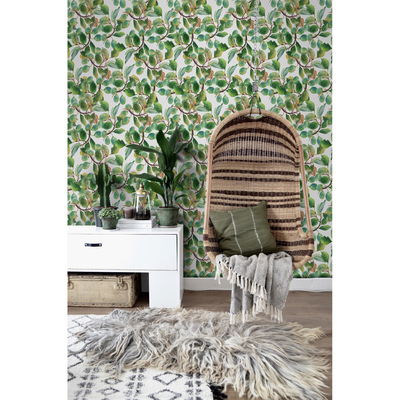 Fotobehang Een boomgaard vol pruimen