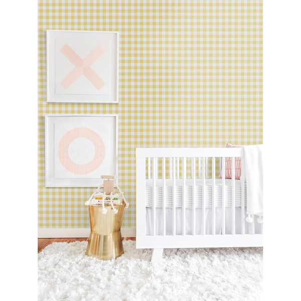 Fotobehang Gele lichtvierkanten