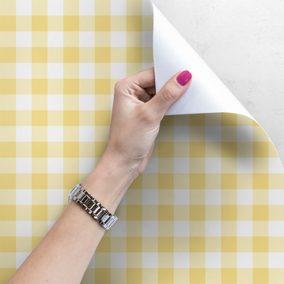 Fotobehang Gele lichtvierkanten